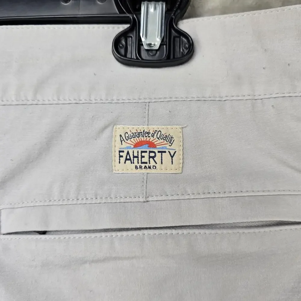 Faherty All Day Chino Shorts Mens 40 Gray Stretch Relaxed Fit 9